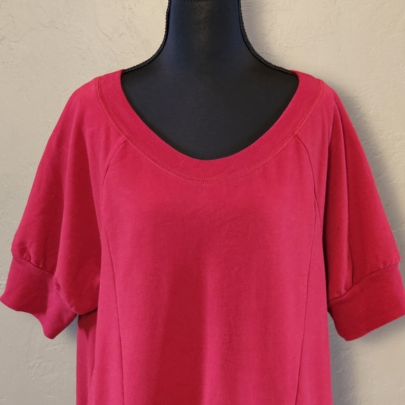 [EXPRESS] Red Sweater Dress ♡ Cuffed  Sleeve Scoop Neckline《L》 - Picture 3 of 16